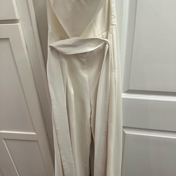 NBD Strapless White Jump Suit with Pockets - Picture 5 of 10